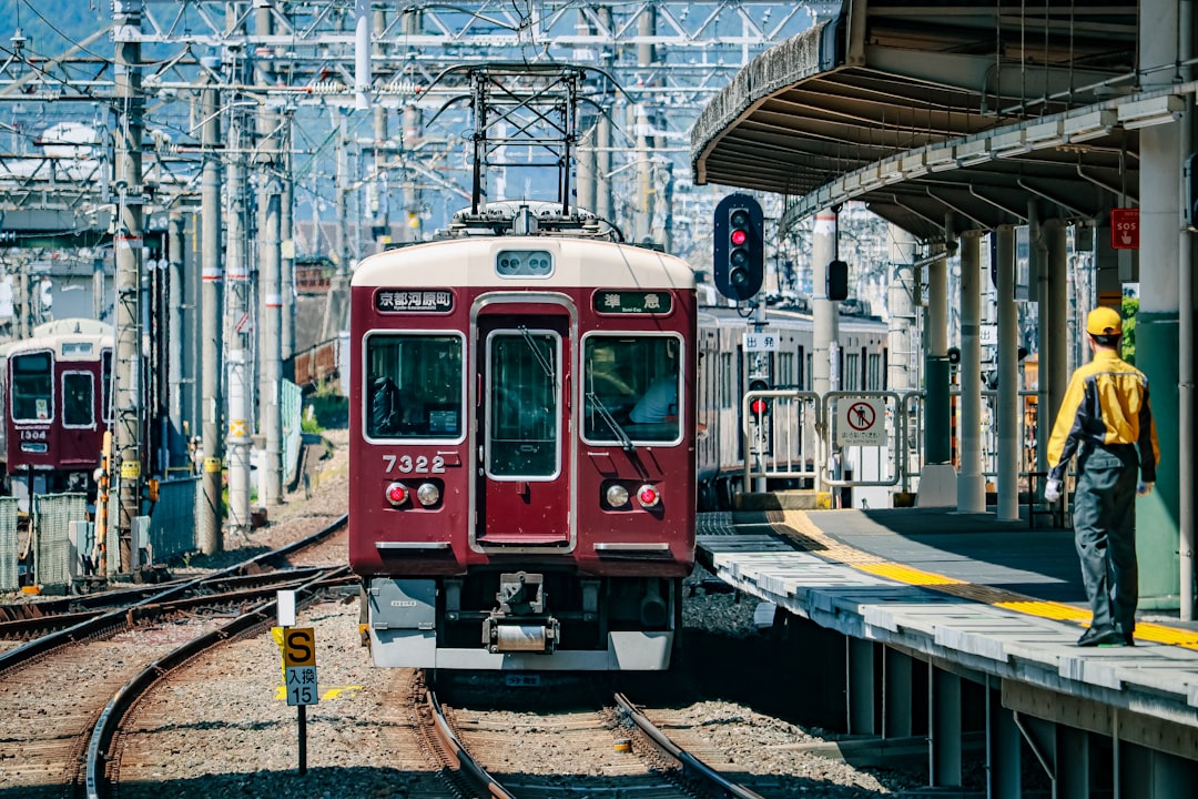 Railway in Arashiyama, Kyoto, used for the Sagano Romantic Train booking guide